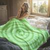 Green Leaf Texture Flannel Blanket Warm Soft Halloween Christmas Decorative Couch Warm Cozy All-Season Gift