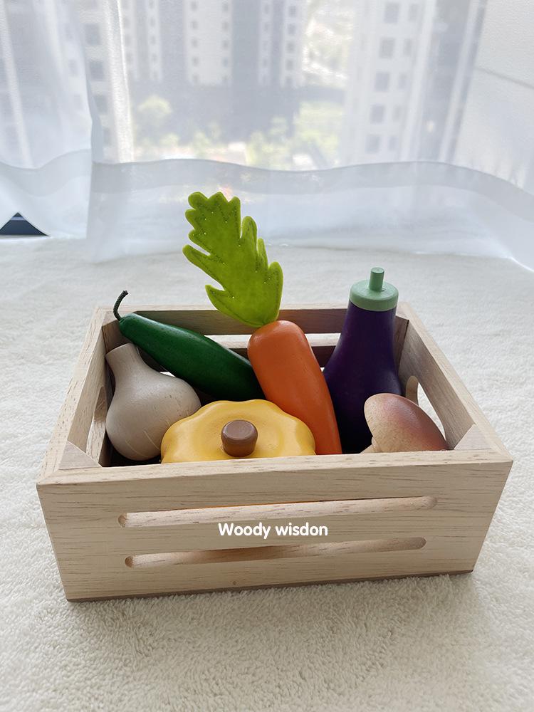 

Деревянный набор фруктов и овощей для детей – Игрушки для ролевых игр на кухне для 3-летних