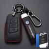 Valve Stems Caps For VOLKSWAGEN VW Leather Car Remote Key Case Cover Protection Holder Shell Fob For VW Volkswagen Golf 7 MK7 Ti RC6
