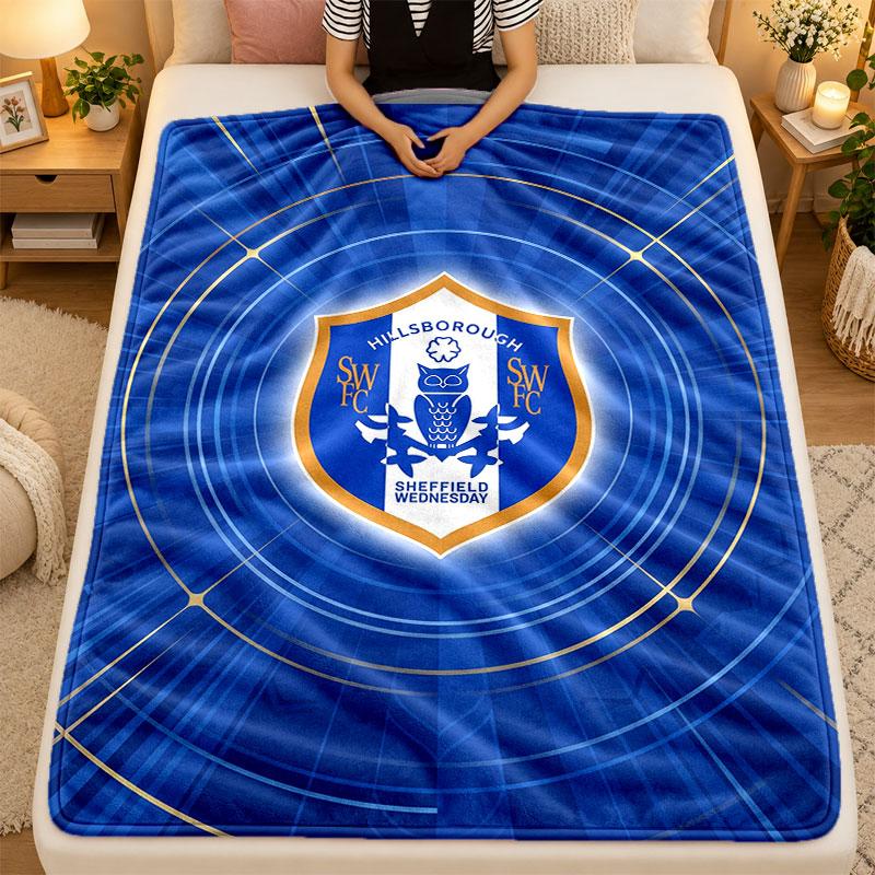 Flannel BlanketSheffield Wednesday Warm Soft Throw Blanket for Indoor Sofa Bed Living Room Use