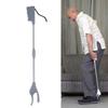 Shoe Horn with Grabber Long Handle Shoe Horn Folding Foot Shoehorn for The Elderly Pregnant Women Gray