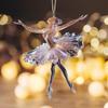 Glitter Ballerina Acrylic Christmas Ornament