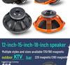 Professional 12" & 15" Full-Range Bass Stage Speaker for KTV