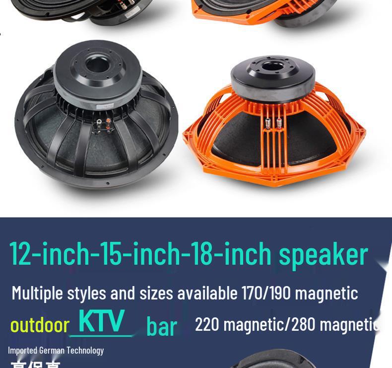 Professional 12" & 15" Full-Range Bass Stage Speaker for KTV