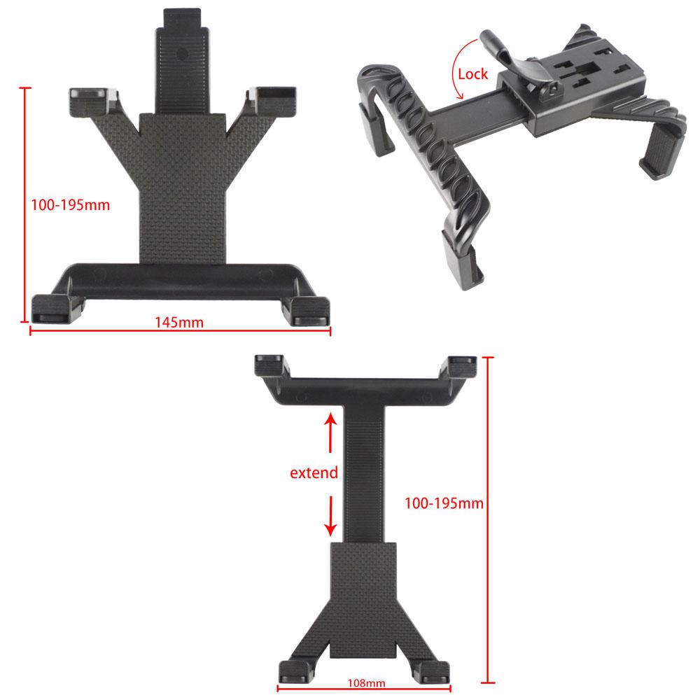 Universal Back Seat Headrest Tablet Holder Adjustable Car Mount Stand Suitable For 9 To 13 Inch Tablet Rear Seat Travel Accessory