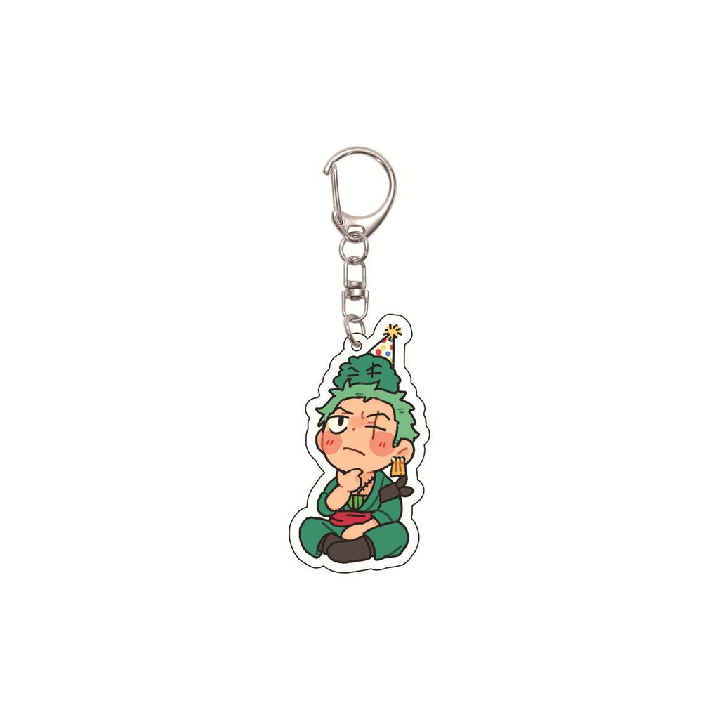 One Piece 5.5CM Acrylic Keychain, Anime Keychain, Luffy, Zoro Cartoon One Piece Bag Keychain