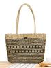 Mori Style Natural Straw Shoulder Bag - Pastoral Open Top Beach Tote