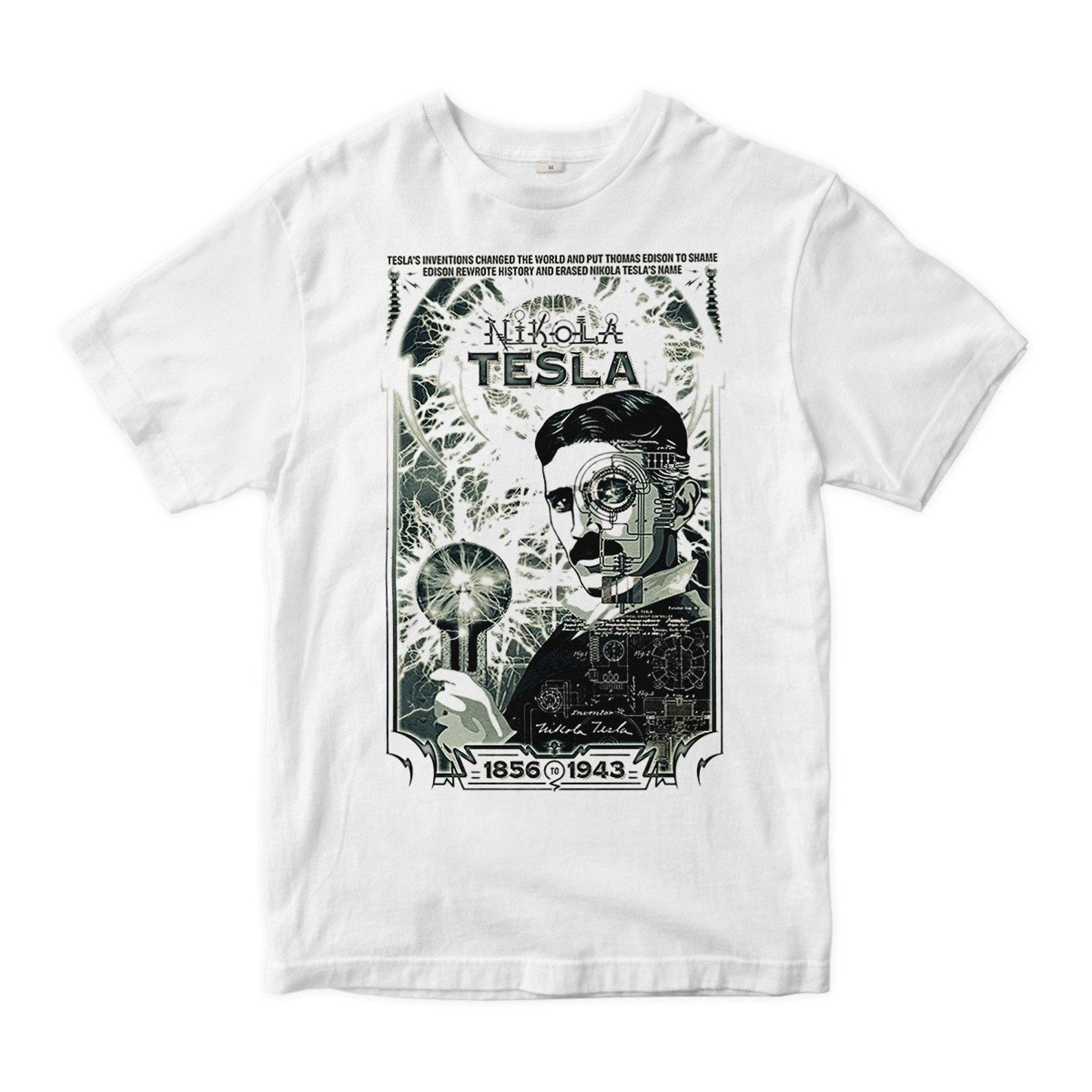 Nikola Tesla Graphic T-Shirt, Men s Women s All Sizes (TSL-229023) S