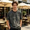 Men Stylish Shabby T-Shirt Loose Fit Casual Tee Sparkling Summer Tee Shirt for Party Holiday Street Wear