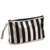 Portable Striped Makeup Bag Small Size Gold Edge Handbag Mini Soft Travel Outdoor Cosmetic Storage Bags Women's Bag