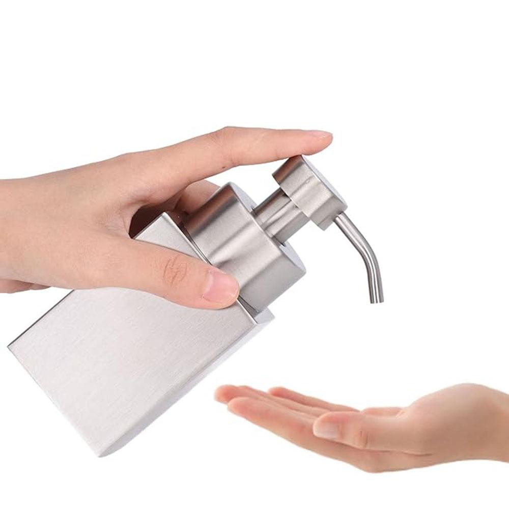 Foaming Soap Dispenser Bottle Stainless Steel Shower Gel Shampoo Dispenser with PP Pump Head for Bathroom Kitchen Laundry Room