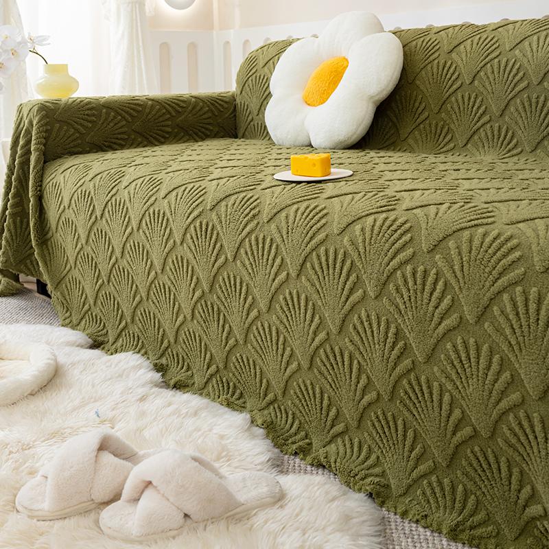 

Warm Sofa Cushion Winter Thickened Fleece Cushion Non-Slip Leather Sofa Cover Cover Cloth 180*130cm