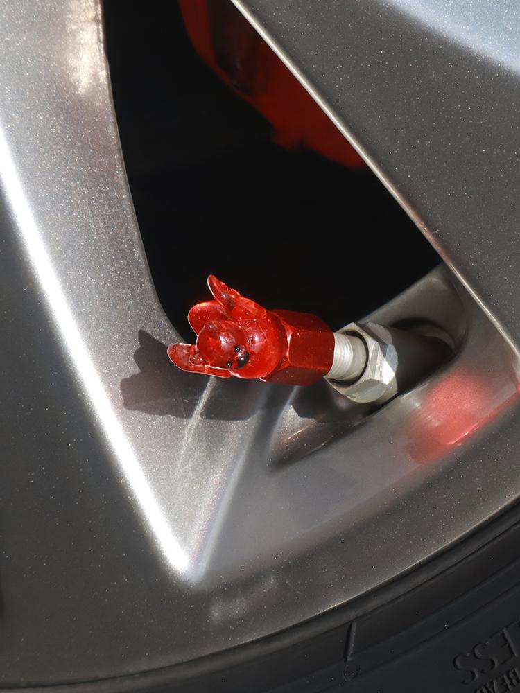 4Pcs Cute Duck Glow In The Dark Tire Valve Caps Auto Tire Valve Stem Caps Tire Air Valve Caps for Cars Motorcycles and Bicycles