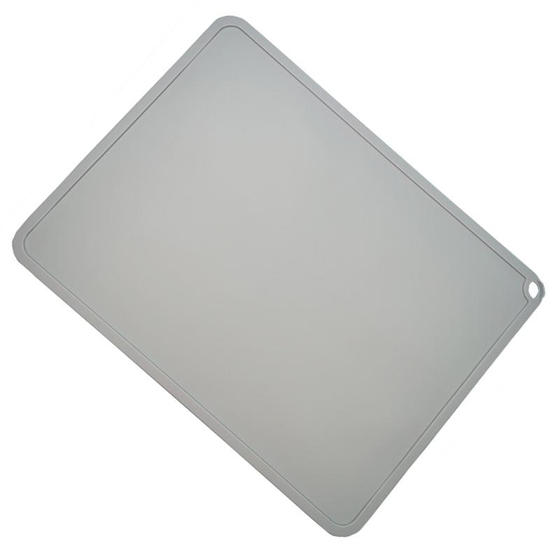Silicone Pet Pad Waterproof Stain Resistant Food Eating Table Mat for Baby Kids Children Grey