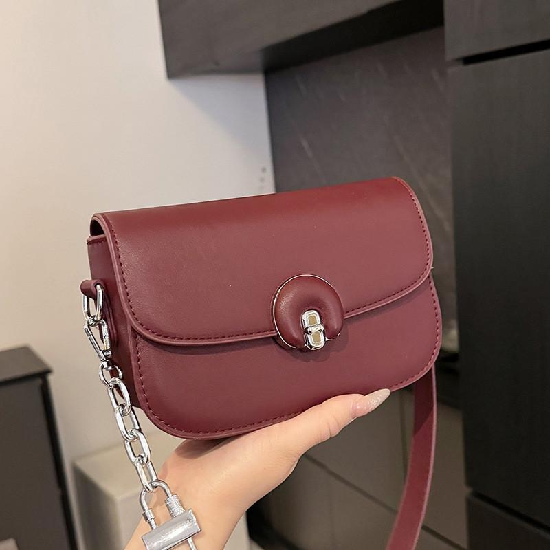 IELGY Fashion One-Shoulder Diagonal Bag Ladies Pu Small Square Bag