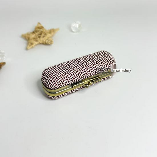 Vintage Brocade Embroidered Lipstick Case with Mirror