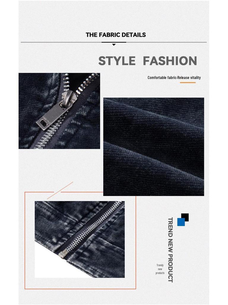 Korean Style Light Denim Stand Collar Spring Jacket