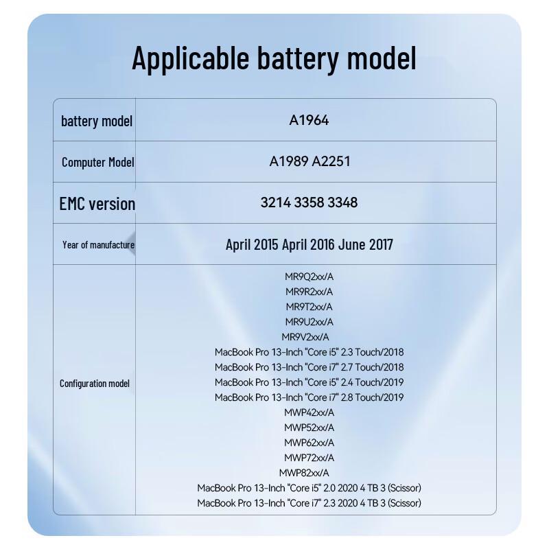 llano Laptop Battery for MacBook Pro 13-inch