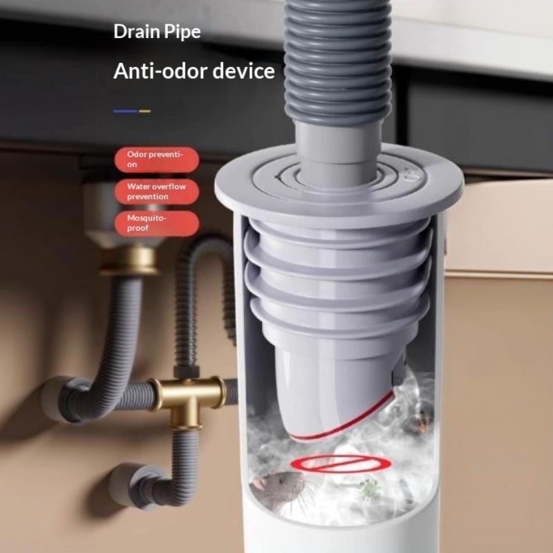 Universal Sewer Drain Pipe Seal Plug With Anti Odor Anti Mosquito Anti Overflow Functions Perfect For Kitchen Bathroom Pipe Use
