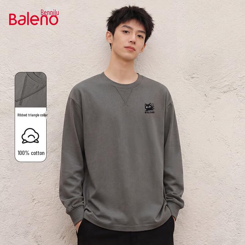 Baleno Men s Long-Sleeve JPB Waving Cat T-Shirt L