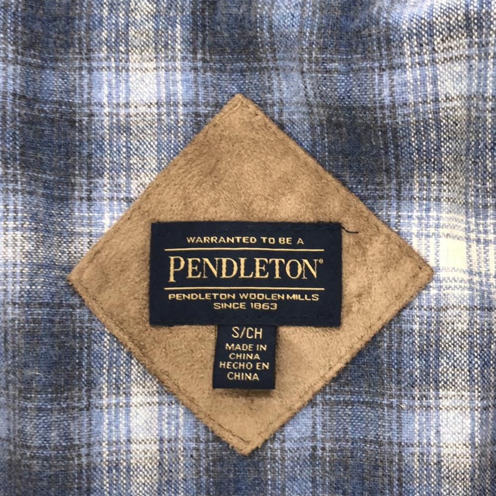 PENDLETON Full Zip Stand Collar Bore Jacket S Beige Lined Men's Used