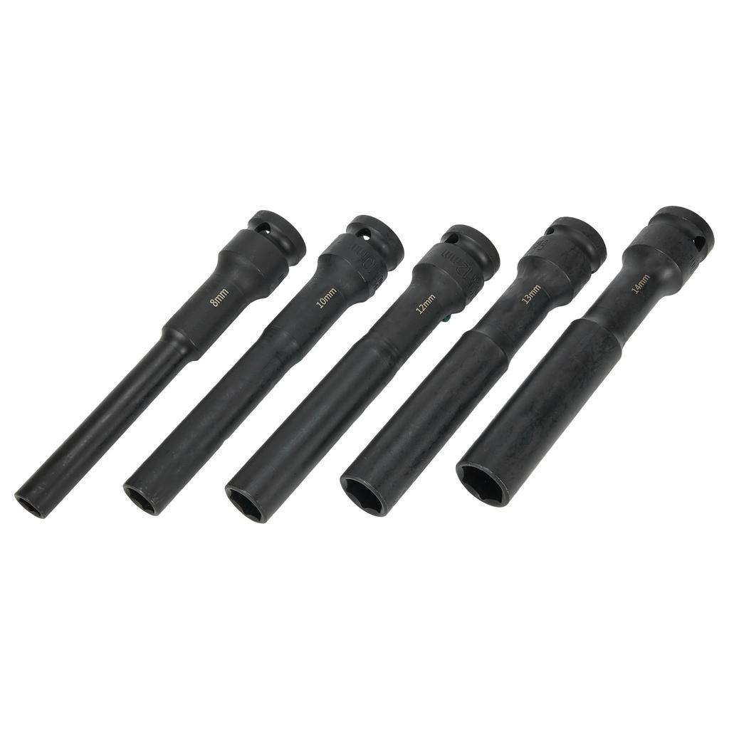 5pcs Wrench Hex Socket Head 1/2 Inch Drive Adapter Spanner Converter 8-14mm Square Hole Connector For Wrench Hand Tools