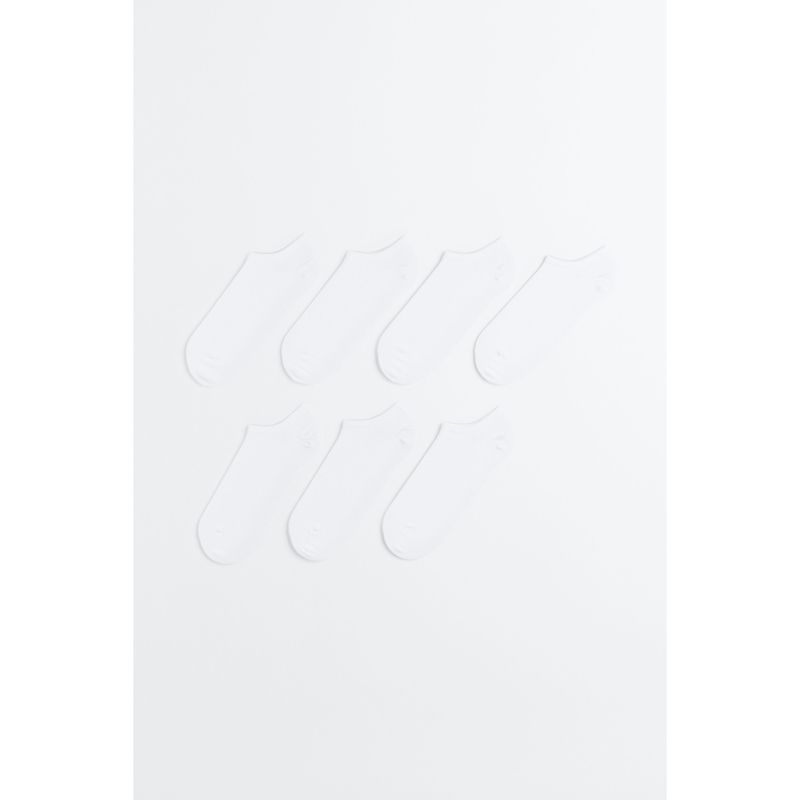 

HM Летние мужские носки из смесового хлопка тонкой вязки 7 пар спортивных носков 1145712 White 23-24