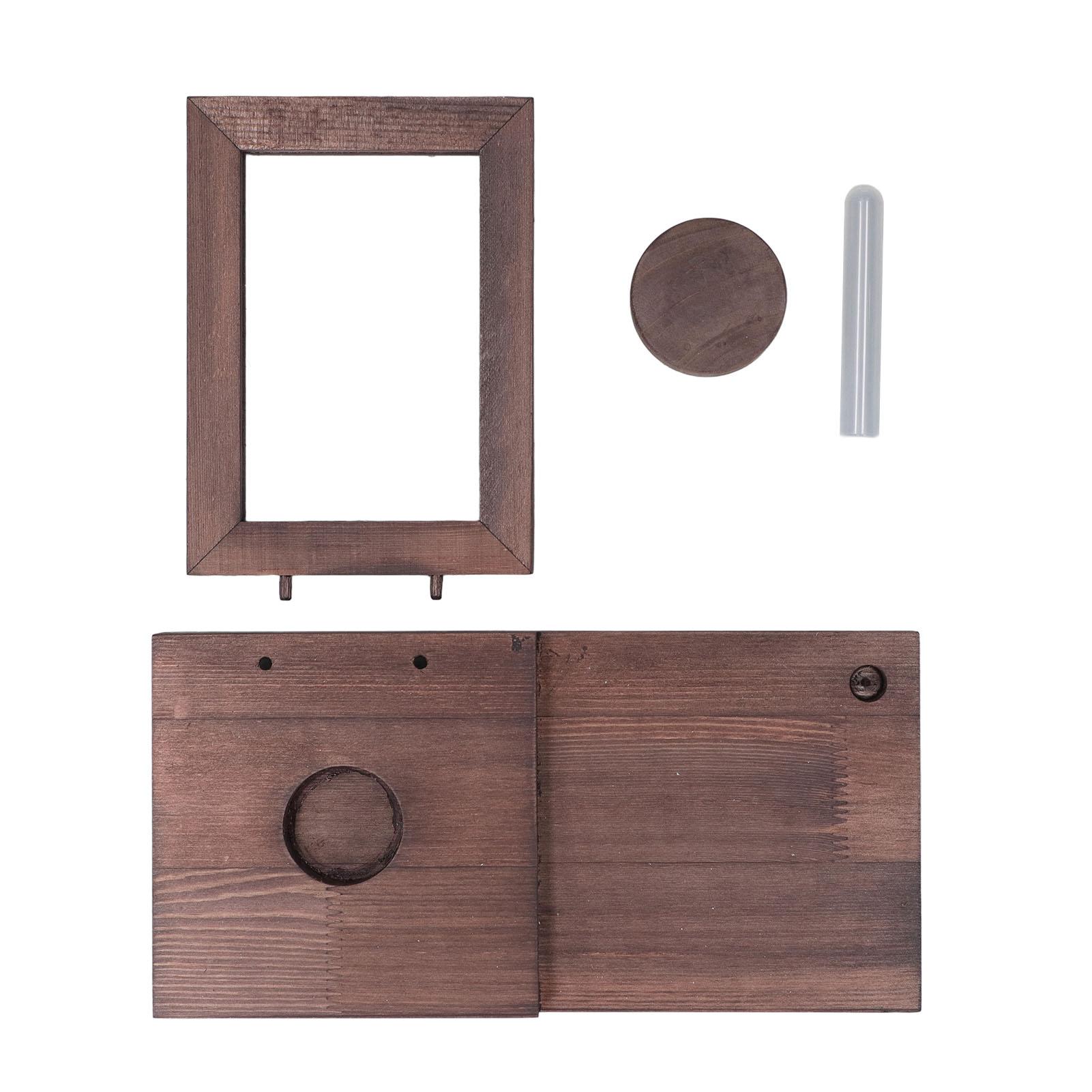 Мемориальная фоторамка для домашних животных Деревянная настольная фоторамка Стабильная ручная работа Фоторамка для собаки и кошки для стола Dark Brown