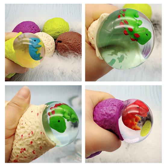 Dinosaur Egg Squeeze Toy Slow Rebound TPR Stress Egg Relief Stretch Dino Fidget Squishes Sensory Pinch Toy