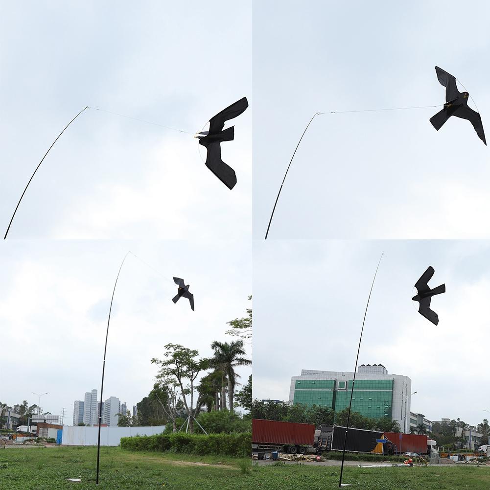 Zmeu de șoim zburător pentru respingător de păsări extensibil cu stâlp telescopic de 5 m