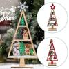 Wooden Christmas Tree Shaped Mini Pendants New Year Home Decor Gift Craft Props DIY Festival Party Tabletop Ornaments Gift