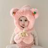 Baby hat scarf integrated neck hat baby autumn and winter cute super cute boys and girls winter children's ear hat