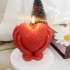 Hand Holding Heart Candle Mold 3D Heart Shape Candle Silicone Mold DIY Soap Mold