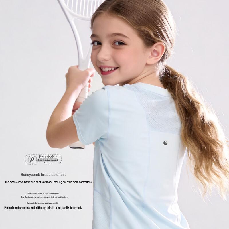 Girls' Summer UV Protection Sports T-Shirt