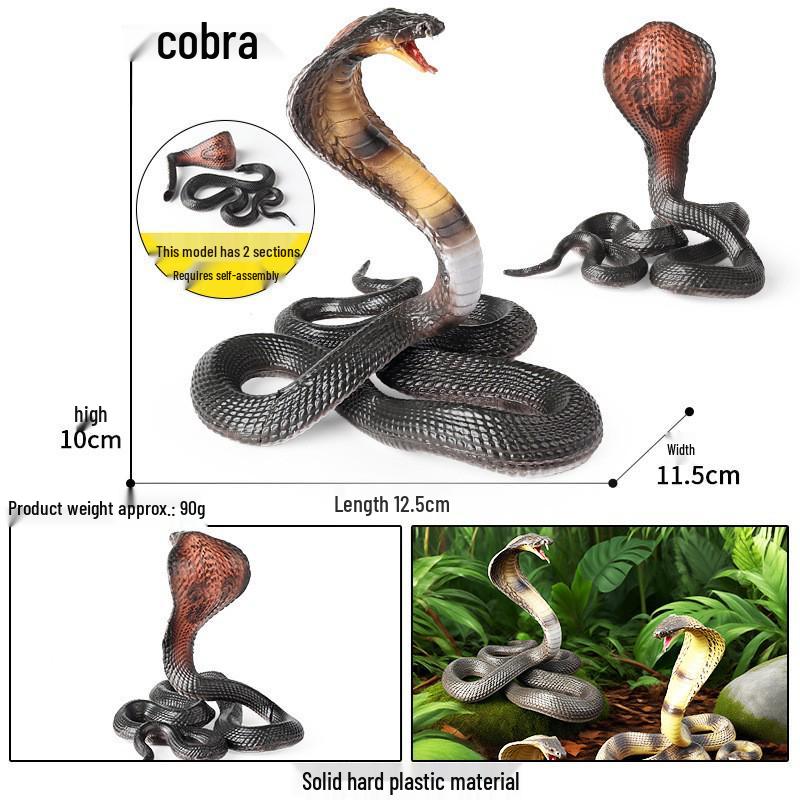 Large Snake Simulation Model - Giant Python & Cobra Children's Toy Ornament