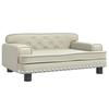 Cream Children's Sofa 70x45x30 Cm Faux Leather