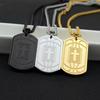 Titanium Steel Military Brand Necklace European and American Cross Basketball Scripture Sports Necklace