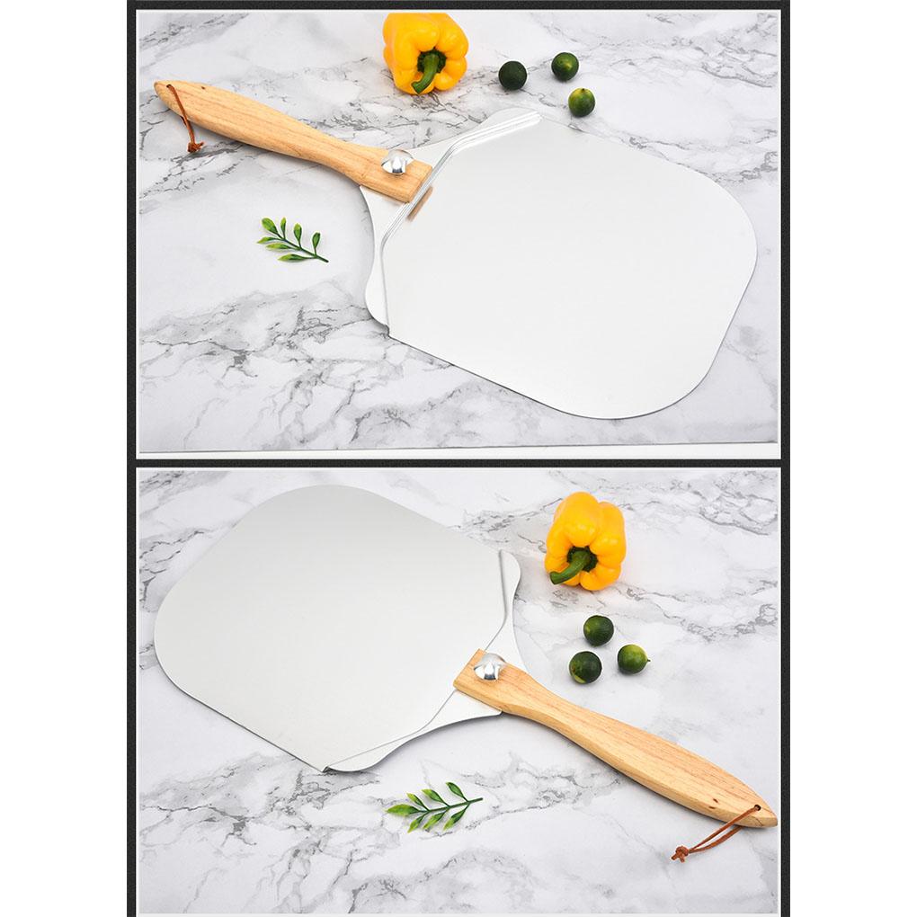 Cake Spatula Baking Tool Sturdy Wooden Handle Easy To Store Wooden Handle Transfer Pizza Spatula