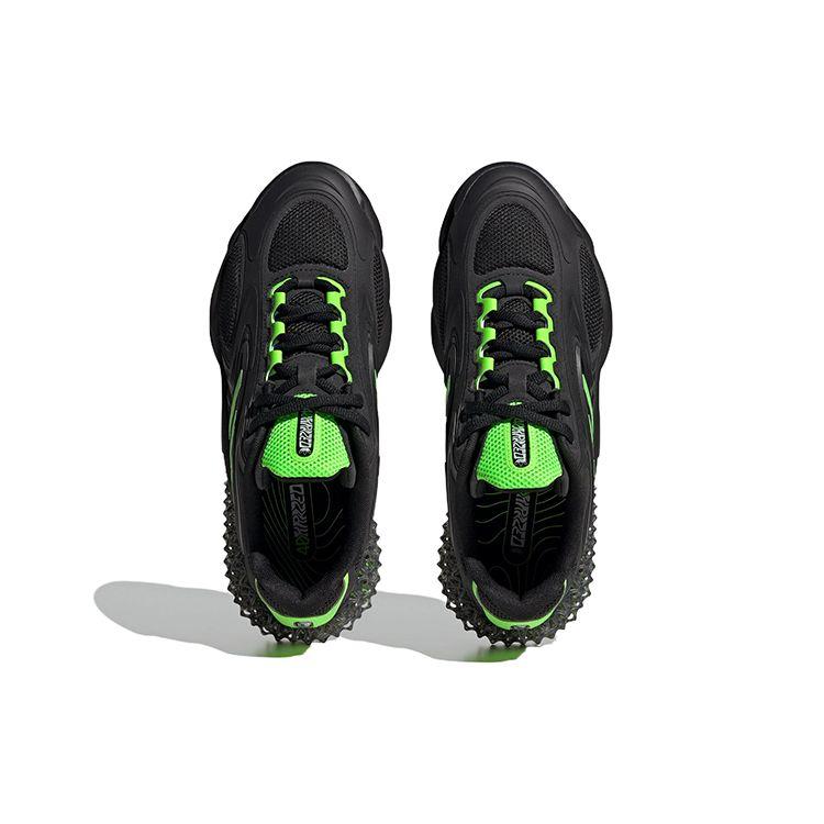 Adidas Originals 4D Krazed Mesh TPU Trendy Cool Slip-Resistant Durable Low-Top Lifestyle Casual Shoes Unisex sneaker Black Green H05961