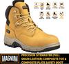 Grafters Herren-Sicherheitsstiefel M514B – Braun, Leder, Größe 42 2/3, EN ISO 20345: S3