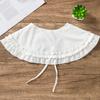 Perfect Match Solid Color Women Chiffon Stand Fake Collar Adult Detachable Lace False Collar Shirt Blouse Top Neckwear Clothes Accessories
