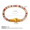 Waterproof Ins Light Luxury Buckle Colorful CZ Magnetic Clasp 18K Gold Plated Tennis Bracelets With EU Reach US CPSIA Standard