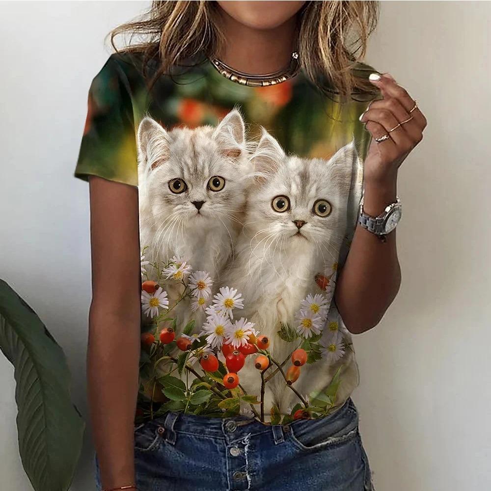 Summer Women's T-Shirts 3D Printing Short Sleeves Crew Neck Tops Women's Casual Pullovers Fashion Tops New Everyday T-Shirt