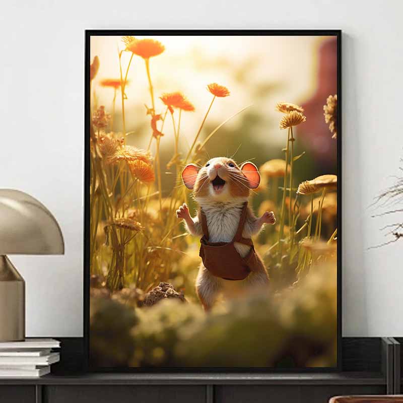 New Arrival 5D DIY Full Circle Diamond Painting "Guinea Mouse" Embroidery Cross Stitch Home Decor Gift