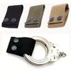 2Pcs Universal Tactical Handcuff Case Handcuffs Lanyard Strap Belt Police Shackle Holster Quick Release Safety Snap Closure Pouch
