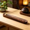 Japanese Black Walnut Wood Incense Stick Holder 1.3-3mm Hole Adjustable Round Incense Sticks Burner Meditation Spa Home Decor 7
