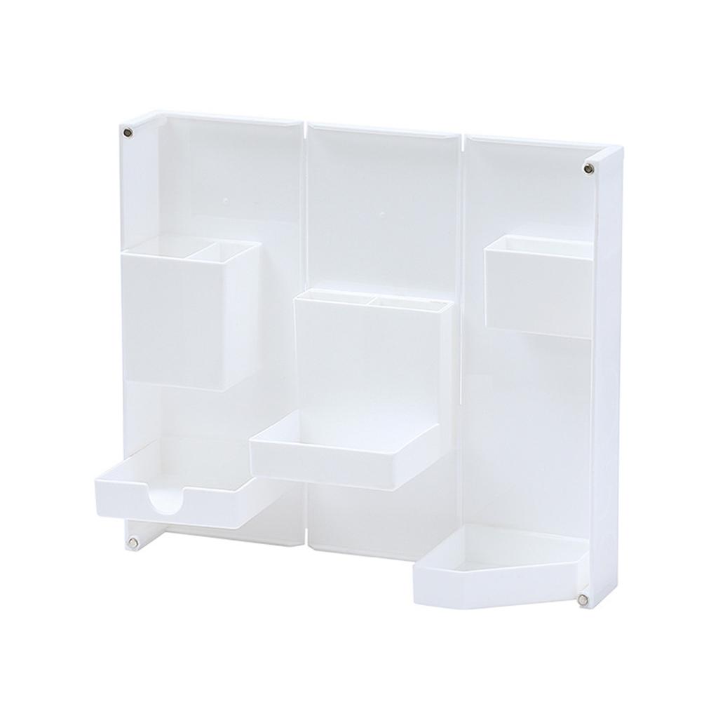 Folding Standable Stationery Box Office Pencil Holder Desktop Magnetic Plastic Makeup Case