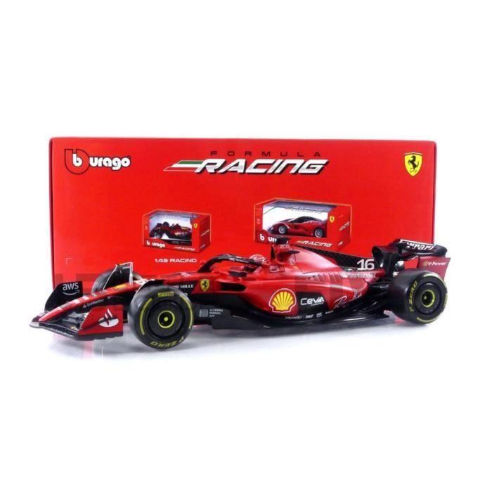 Voiture Miniature de Collection - BBURAGO - FERRARI F1-23 - 1/18 - Rouge / Noir - Saison 2023