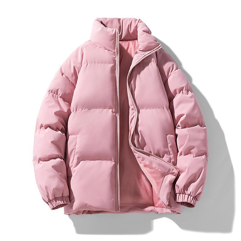 Autumn And Winter Trendy Solid Color Men's Cotton-padded Jackets Thickened Large Size Loose Casual Cotton-padded Jackets For Men