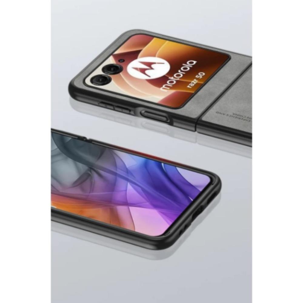 ძვირადღირებული Lambskin PU ტყავის ყდა Motorola Razr 50 Ultra Moto Razr50 50 Ultra Razr 40 2023 დარტყმაგამძლე მყარი პლასტიკური ტელეფონის ქეისი